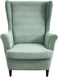 HAOYONG Jacquard Wingback Chair Cover Thickening Wing Armchair Covers Set of 2 by HAOYONG