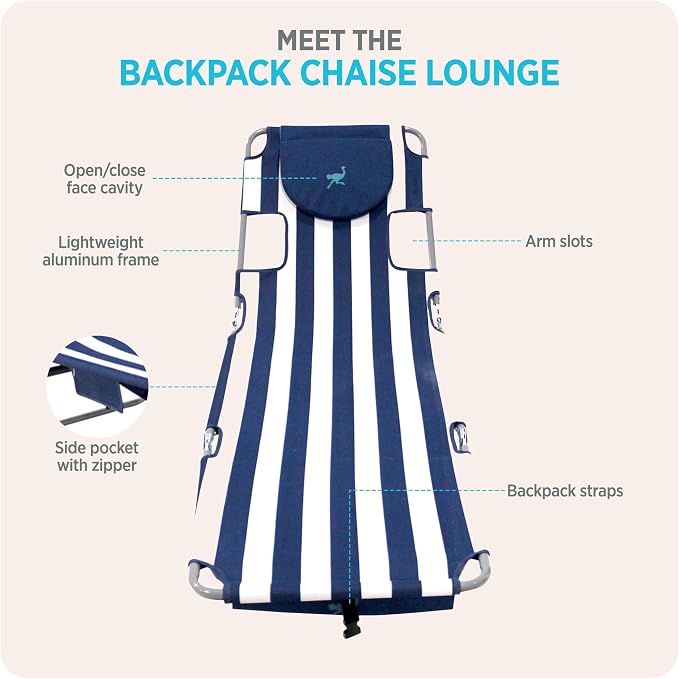 Ostrich the Backpack Chaise Lounge, Folding & Reclining Outdoor Beach Chaise - Image 7