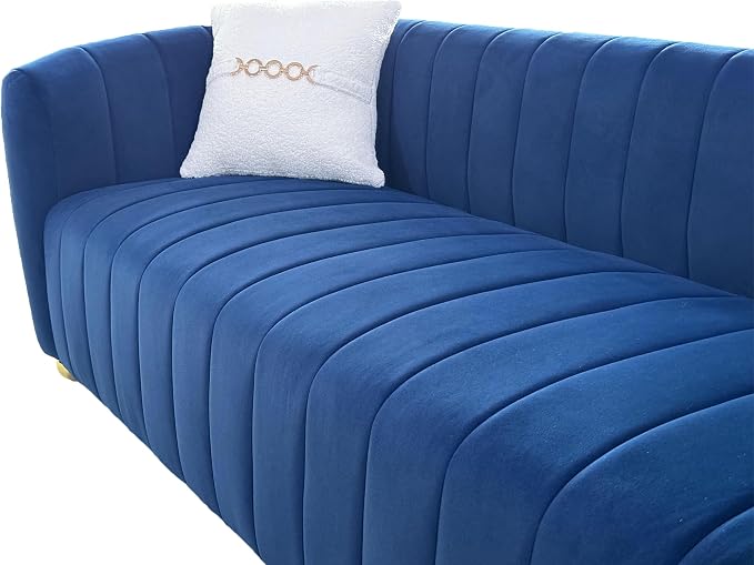 KEAI 83.46" Velvet Couch for Living Room Large Modern Sofa - Image 10
