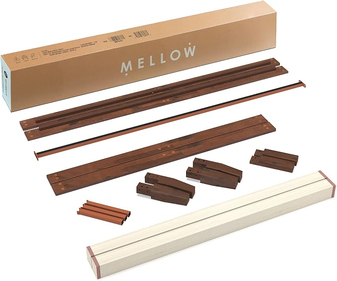 Mellow Naturalista Classic 12-Inch Solid Wood Platform Bed | Wooden Slats - Image 7