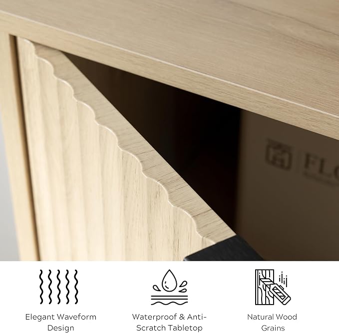 EYYTHUNG Fluted Storage Cabinet - Image 5