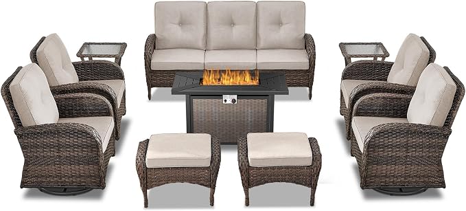 Belord Expansive 10 Pieces Outdoor Patio Furniture Set - Image 3