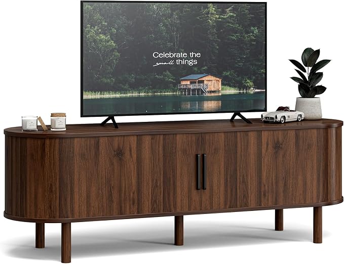 ZttRiee TV Stand for TVs up to 60 Inch, Entertainment Center - Image 7