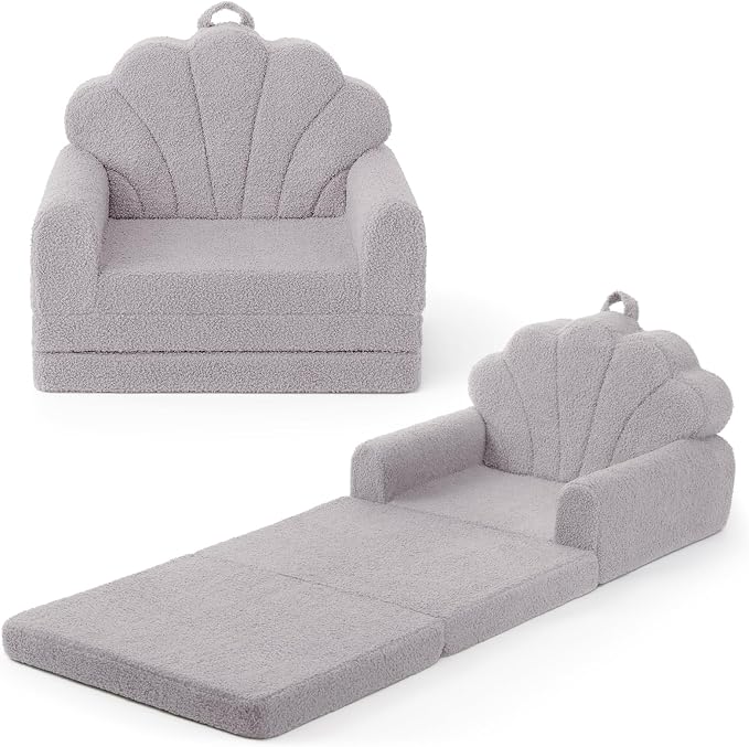 Blissful Diary Foldable Toddler Couch, 2-in-1 Comfy Toddler Chair & Lounger by BlissfulDiary