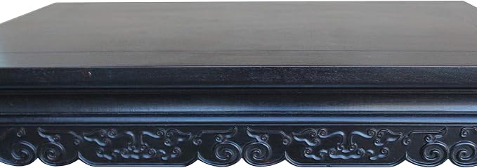 Chinese Handmade Dark Brown Rosewood Low Kang Table Stand Acs4815 - Image 6