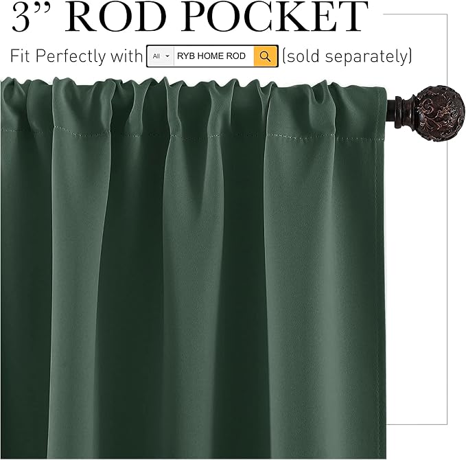 RYB HOME Large Blackout Curtains - Image 4
