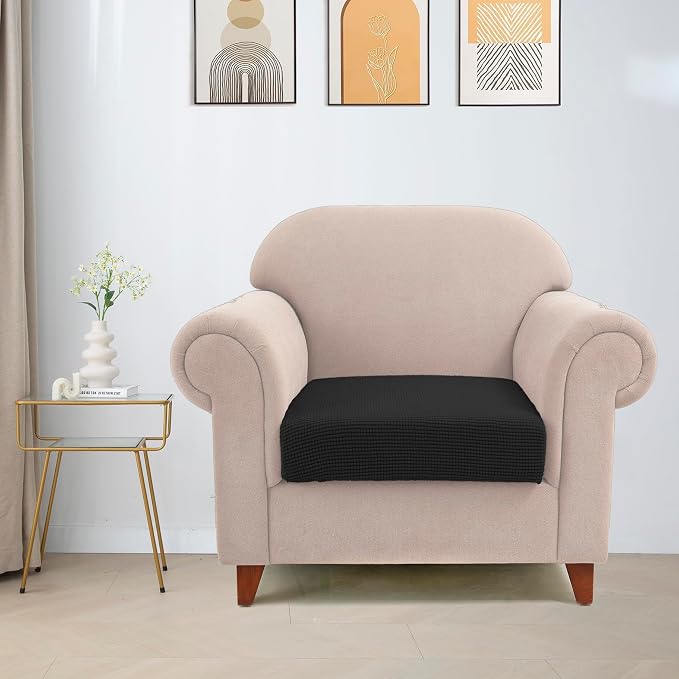 Water Repellent Armchair Seat Cushion Cover, Stretch Sngle Backrest Cover - Image 2