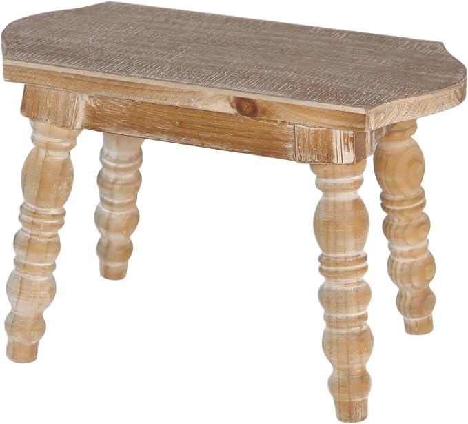 dwellington Wooden Bathroom Wood Foot Stool - Image 4