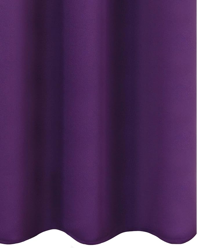 LEMOMO Purple Thermal Blackout Curtains/38 x 63 Inch/Set of 2 Panels Room - Image 9