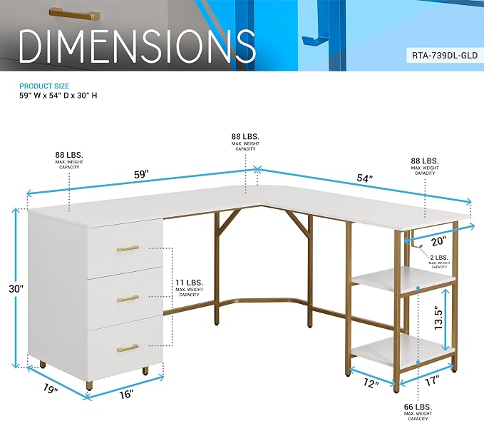 Techni Mobili L Shaped Desk - Image 3