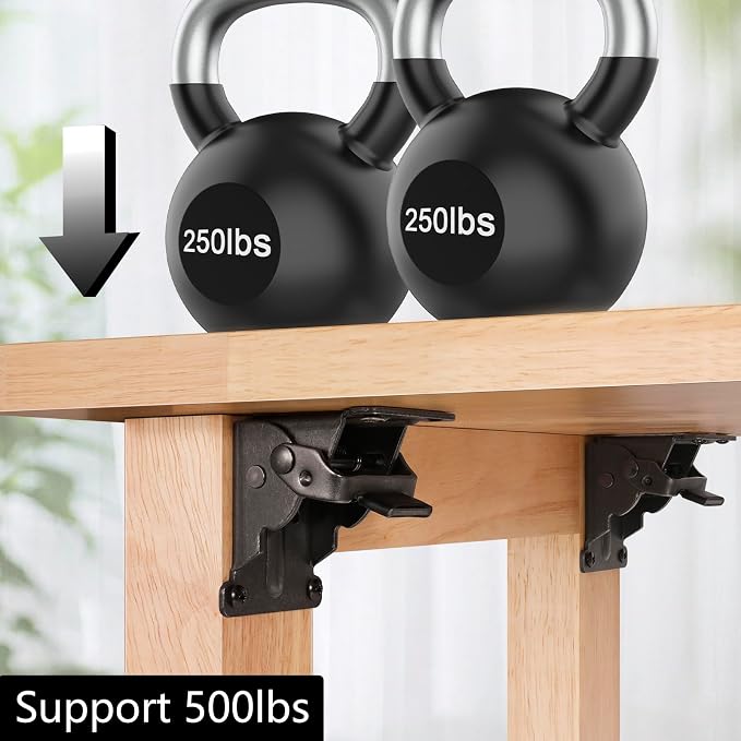 2 Pack Folding Brackets, Self-Lock Hinge - Image 6