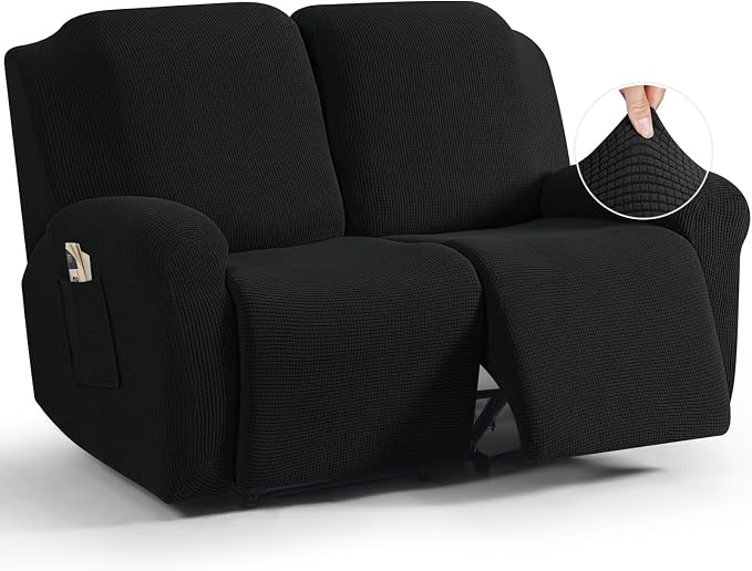 TAOCOCO Recliner Loveseat Slipcover, 6 Pieces Dual Recliner Sofa Covers by TAOCOCO