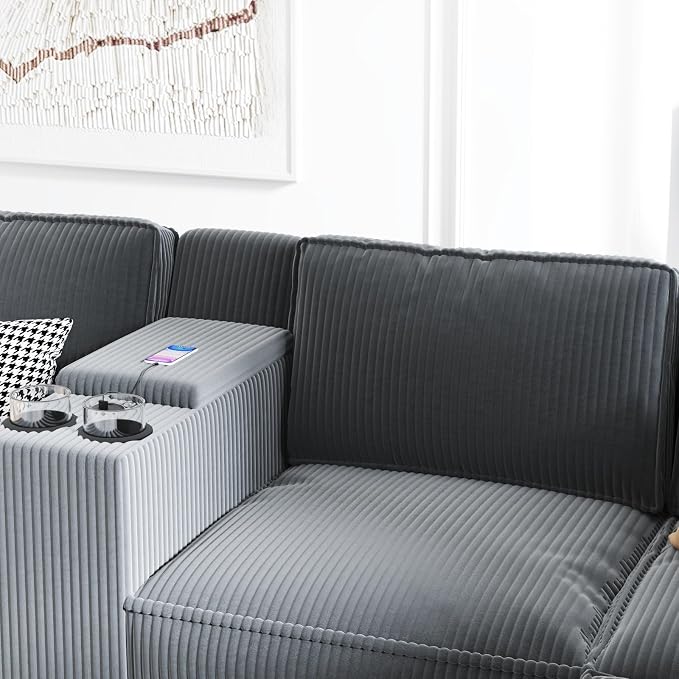 Ball & Cast 105.5" L-Shaped Sectional Sofa Bed - Image 4