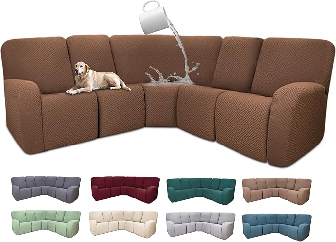 100% Waterproof Sectional Recliner Couch Covers by ROFASVCO