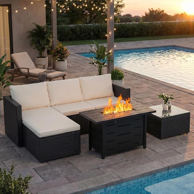 JAMFLY Patio Furniture Sets, 4-Piece Outdoor Patio Furniture by JAMFLY