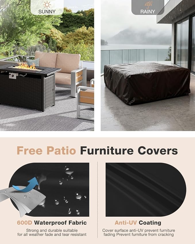 Aoxun Aluminum Patio Furniture Set - Image 9
