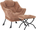 MBOOYOME Lazy Chair with Ottoman, Modern Accent Lounge Armchair with Side by MBOOYOME