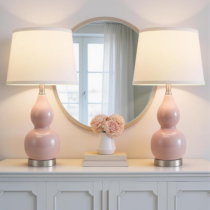 GyroVu 22" Table Lamp Set of 2, Color Temperature Adjustable Double Gourd - Image 7