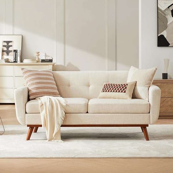 Kingfun 65.2" W Loveseat Sofa, Mid Century Modern Decor Love Seat Couches by KINGFUN-Anexcitingoption