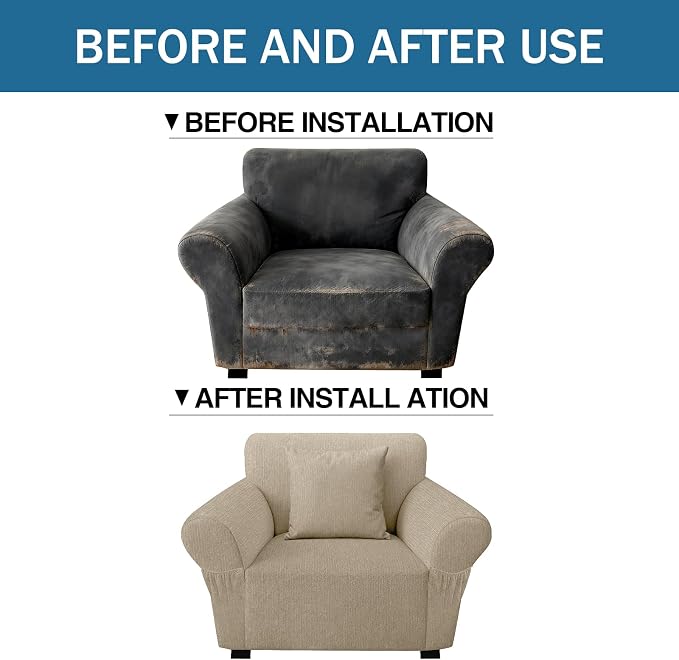 Armchair Slipcover with 1 Pillow Cover - Image 8