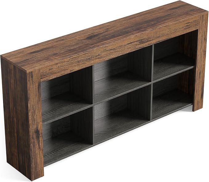 LITTLE TREE TV Stand with Storage, 63-Inch Entertainment Center with Shelves - Image 9