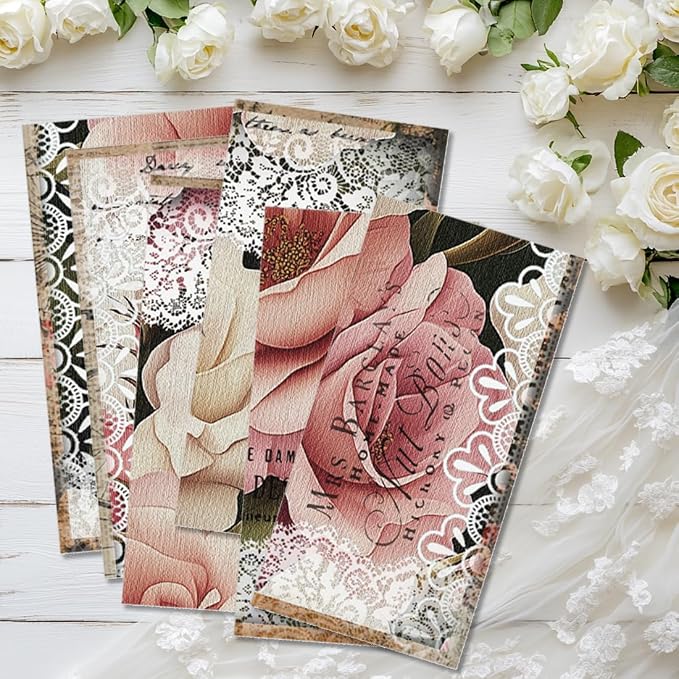 6 Sheets Roses Rub on Transfers - Image 6