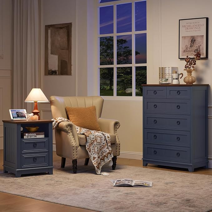 Joaxswe Farmhouse 6 Drawer Dresser - Image 9