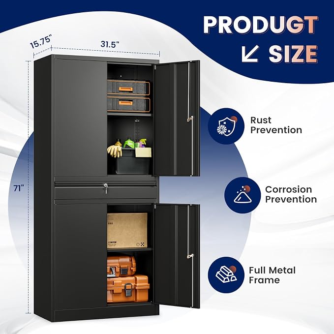Yizosh Metal Garage Storage Cabinet - Image 3