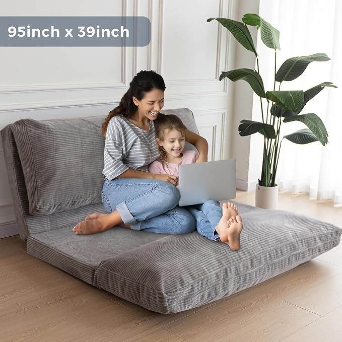 MAXYOYO Folding Sofa Bed, Extra Thick and Long Floor Sofa Convertible Sleeper - Image 4