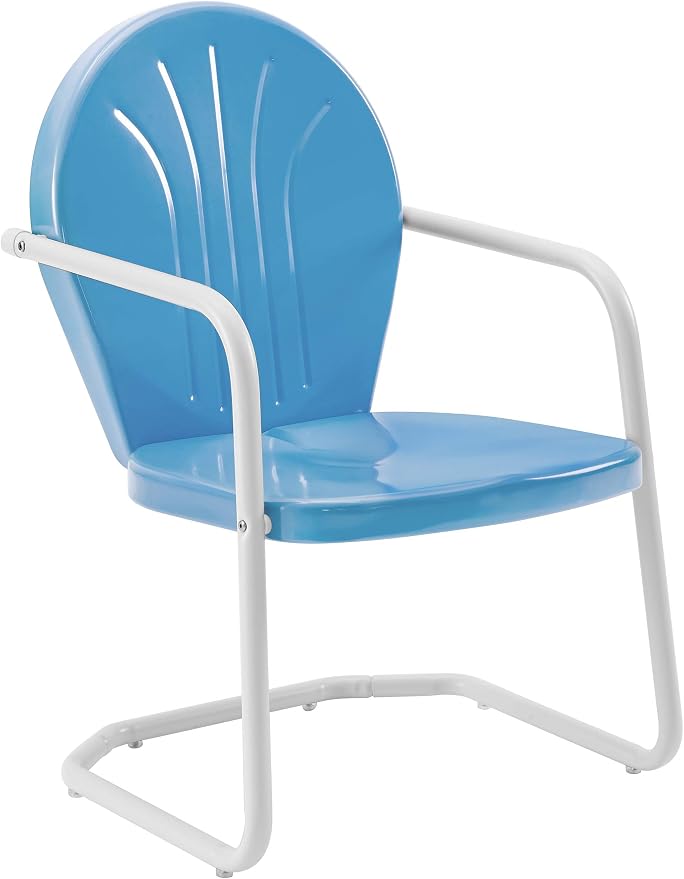 Crosley Furniture Griffith Outdoor Chair, Retro Metal Patio Chairs by CrosleyFurniture