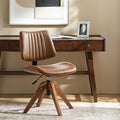 HULALA HOME Faux Leather Home Office Chair by HULALA+HOME