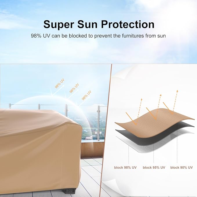 Mrrihand Heavy Duty Patio Furniture Covers, Outdoor Furniture Covers Waterproof - Image 8