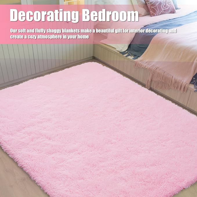 Shag Area Rug for Bedroom 3x5, Soft Fuzzy Rug Non-Shedding Indoor Plush Carpet - Image 7