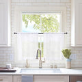 MIULEE 2 Panels Kitchen Tiers Half Window Sheer Curtains Rod Pocket Voile Drapes by MIULEE