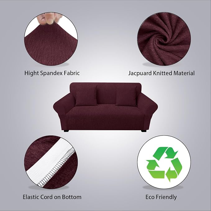 Loveseat Slipcover with 2 Pillow Cover - Image 2