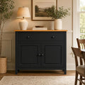 From the Tree Furniture 44" Wide Black & Pine Top Solid Pine Shaker Sideboard by FromTheTreeFurniture