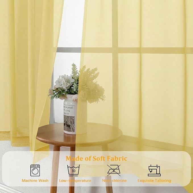 Gwine Sheer Curtains 96 Inches Long - Image 8