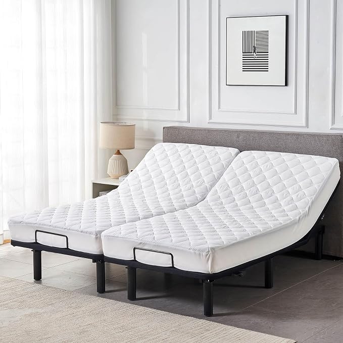 Waterproof Quilted Split California King Mattress Protector Pad - Image 8