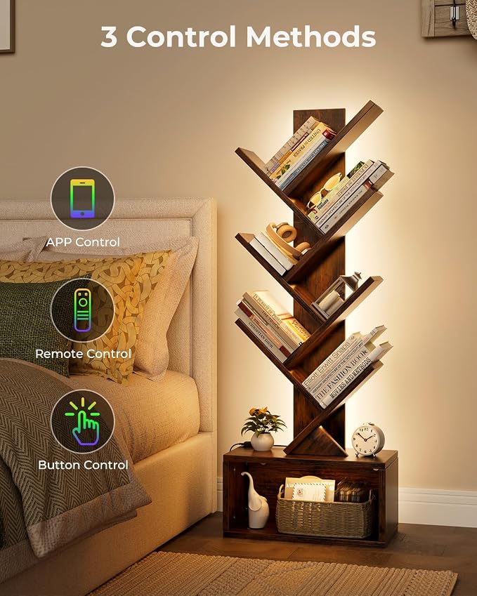 Evermagin 6 Tier Tree Bookshelf - Image 4