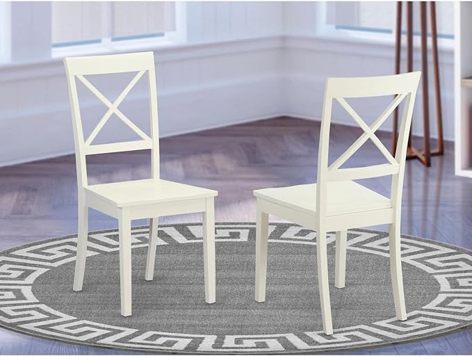 East West Furniture BOC-WHI-W Boston Dining Room Chairs - Image 2