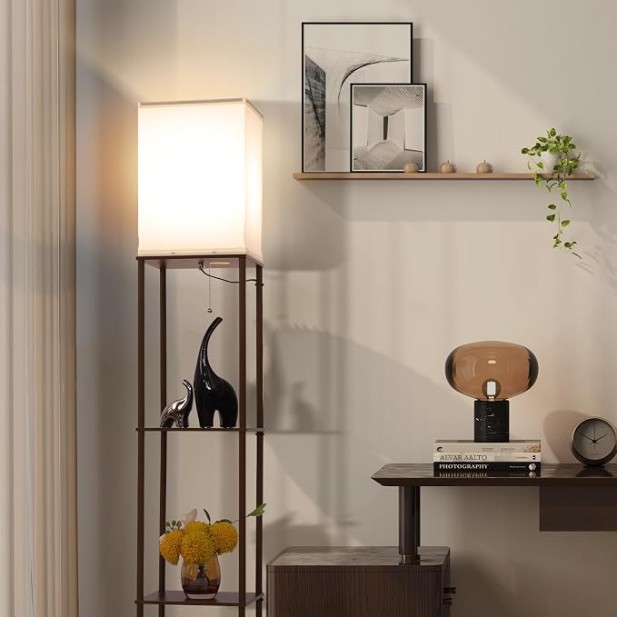 Gupuzm Floor Lamp with Shelves, with Modern Square Standing Lamp with Smart APP - Image 5