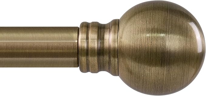 Antique Bronze Curtain Rods for Windows 28 to 48 Inch 1" Diameter Adjustable by Unknown