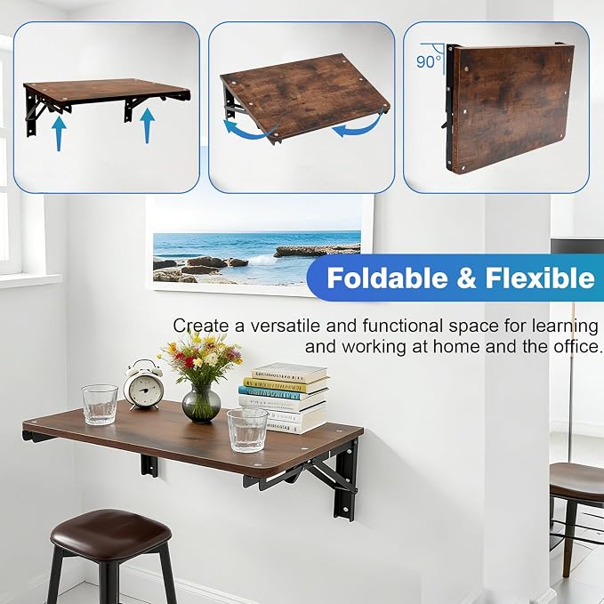Wooden Folding Shelf Wall Mounted - Image 6