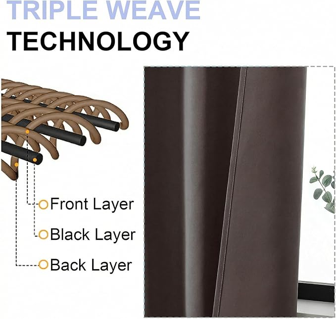 Simplebrand Chocolate Blackout Curtains - Image 5