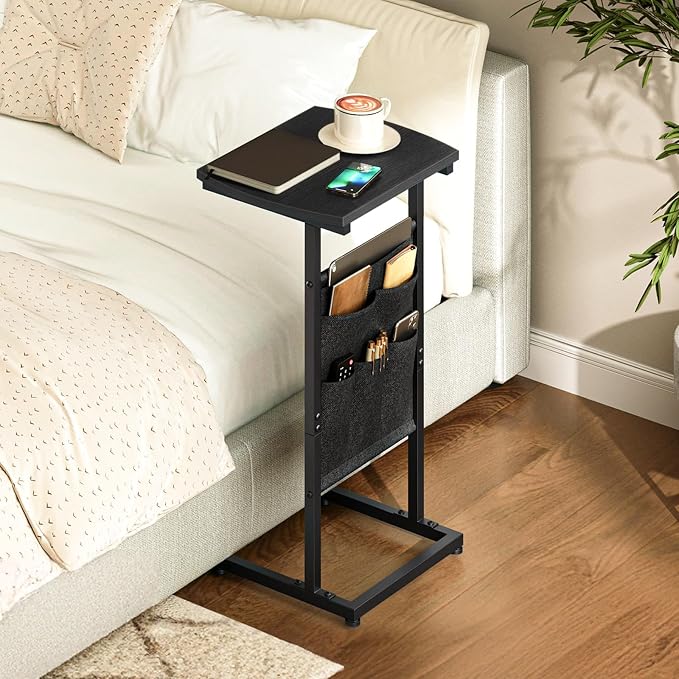 HOOBRO C Shaped End Table, 28.3" Side Table - Image 4