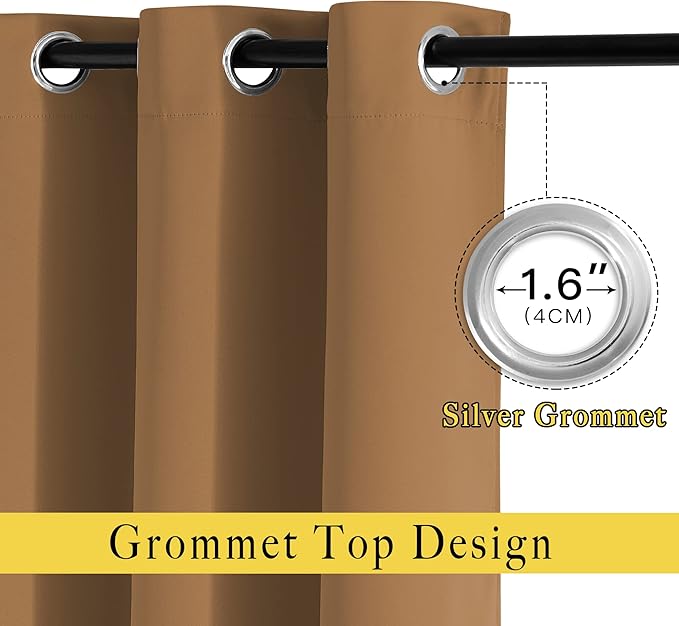 NICETOWN Light Blocking Curtains & Drapes Extra Long 120" - Image 3