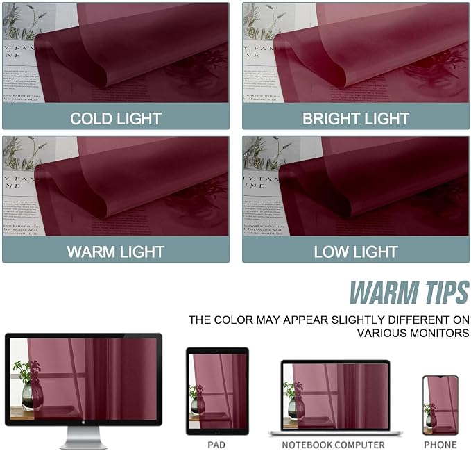 Extra Wide Sheer Curtains 120 Inches Long, Extra Long Light Filtering Modern - Image 6
