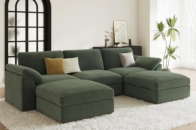 EASE MOOSE Sectional Modular Sofa, FSC Certified Oversized U Shape Sectional by EASEMOOSE