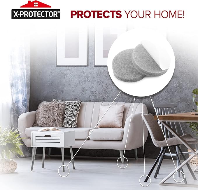 235 pcs Gray Felt Furniture Pads X-Protector! Huge Quantity of Furniture Pads - Image 6