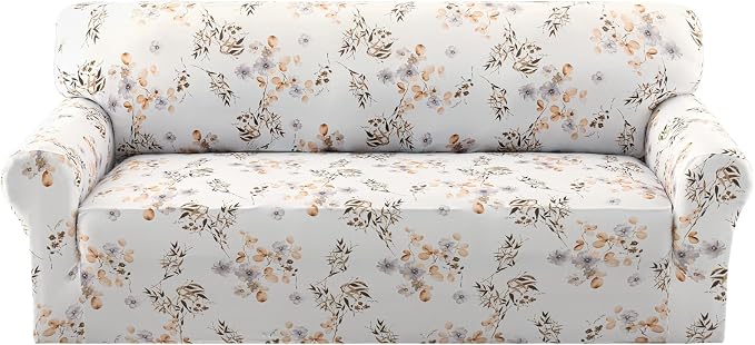 H.VERSAILTEX Floral Pattern Couch Covers High Stretch Sofa Covers Printed Couch by HVERSAILTEX